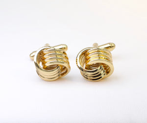 Gold-plated Love Knot Cufflinks