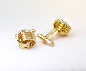 Gold-plated Love Knot Cufflinks