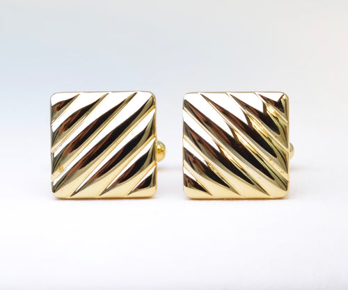 Gold-plated Square Cufflinks