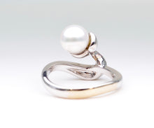 Pearl and Diamond Swan Ring