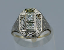14K white gold Antique Art Deco diamond ring