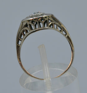14K white gold Antique Art Deco diamond ring