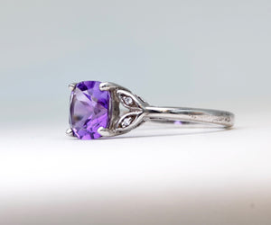 Amethyst Ring in Sterling Silver