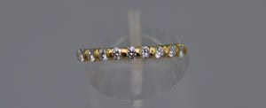 18K yellow gold Diamond Anniversary Band with nine Diamonds