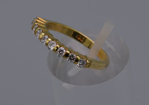 18K yellow gold Diamond Anniversary Band with nine Diamonds