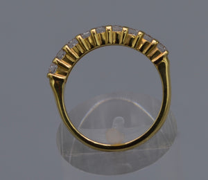18K yellow gold Diamond Anniversary Band with nine Diamonds