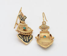 14K Victorian Dangle Earrings