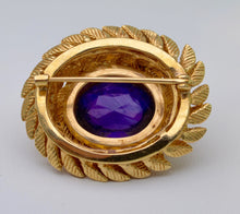 14K yellow gold Amethyst brooch, circa 1940
