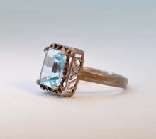 Blue Topaz Ring in Sterling Silver