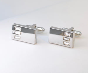 Cufflinks with Cubic Zirconia Accents