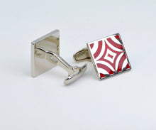 Red Enamel Square Cufflinks