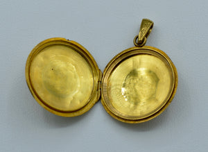 18K yellow gold, French Art Nouveau locket